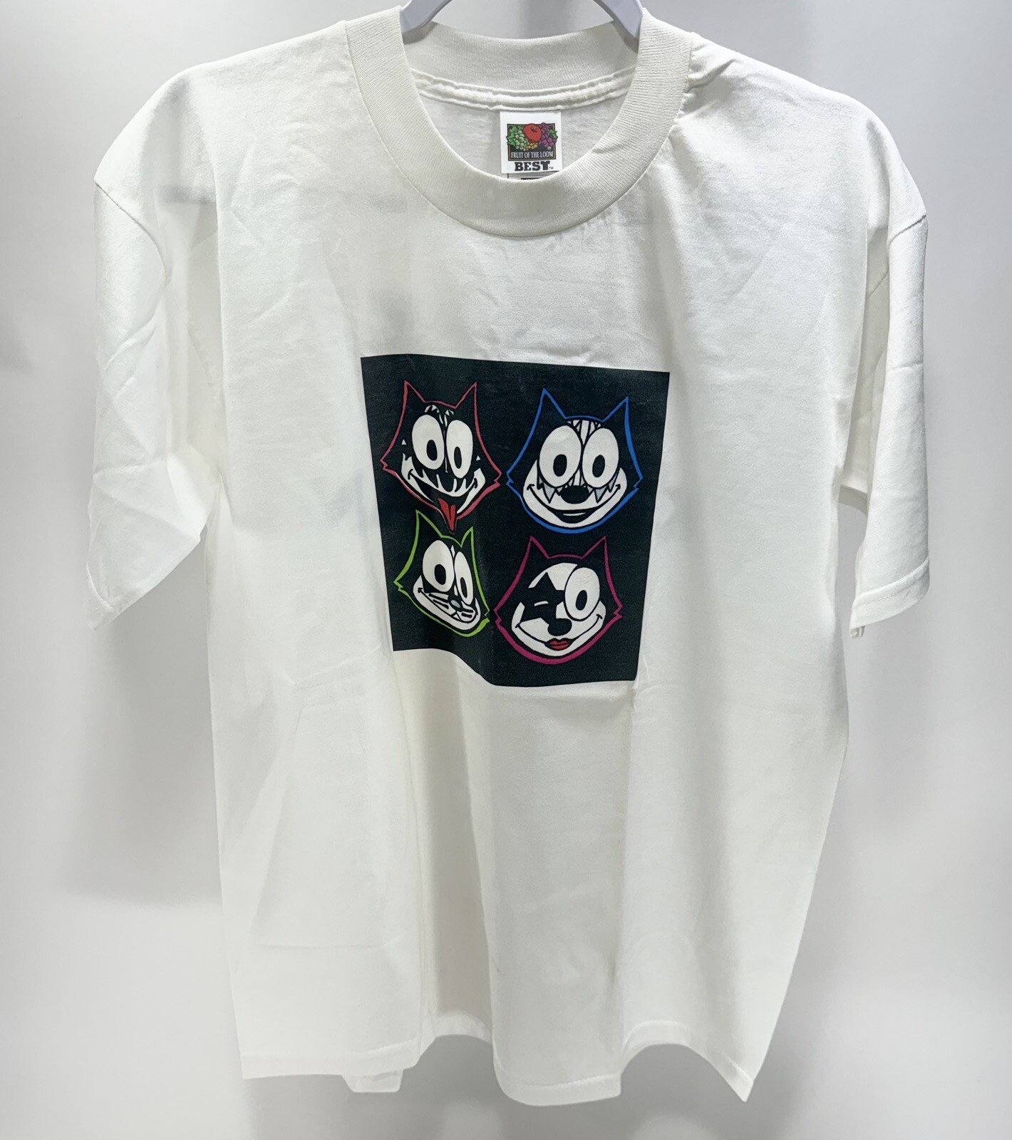 Vintage Felix The Cat ( KISS ) Single Stitch White T-Shirt Men’s Size Large