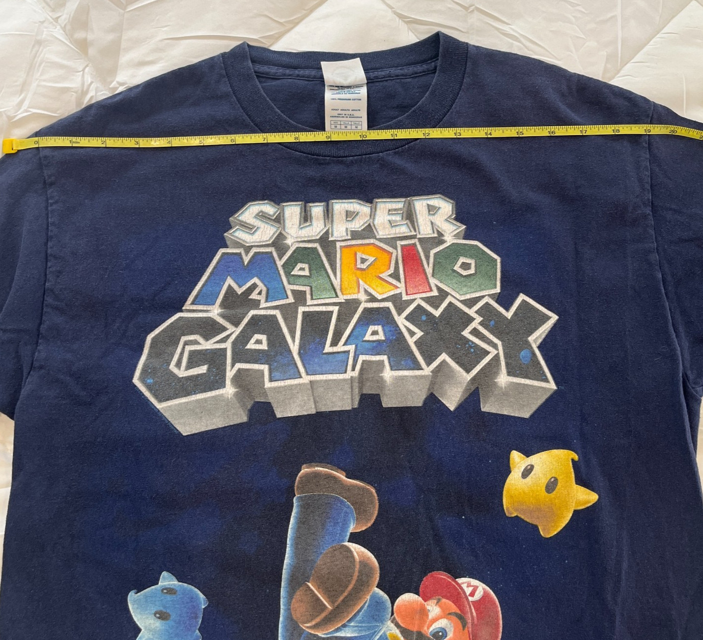 VTG Super Mario Galaxy Shirt Y2K &rsquo;07 Nintendo Video Game Promo Graphic T Shirt M