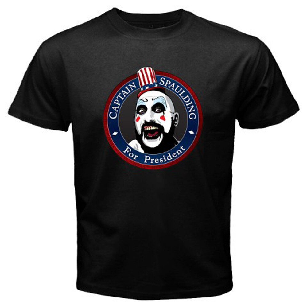 Captain Spaulding for President Movie TV Show Men&rsquo;s Black T-Shirt Size S-5XL