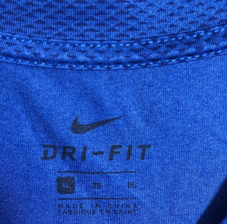 Nike Superset Dri-Fit Blue waffle knit Polyester Y2K Performance T-Shirt Size XL
