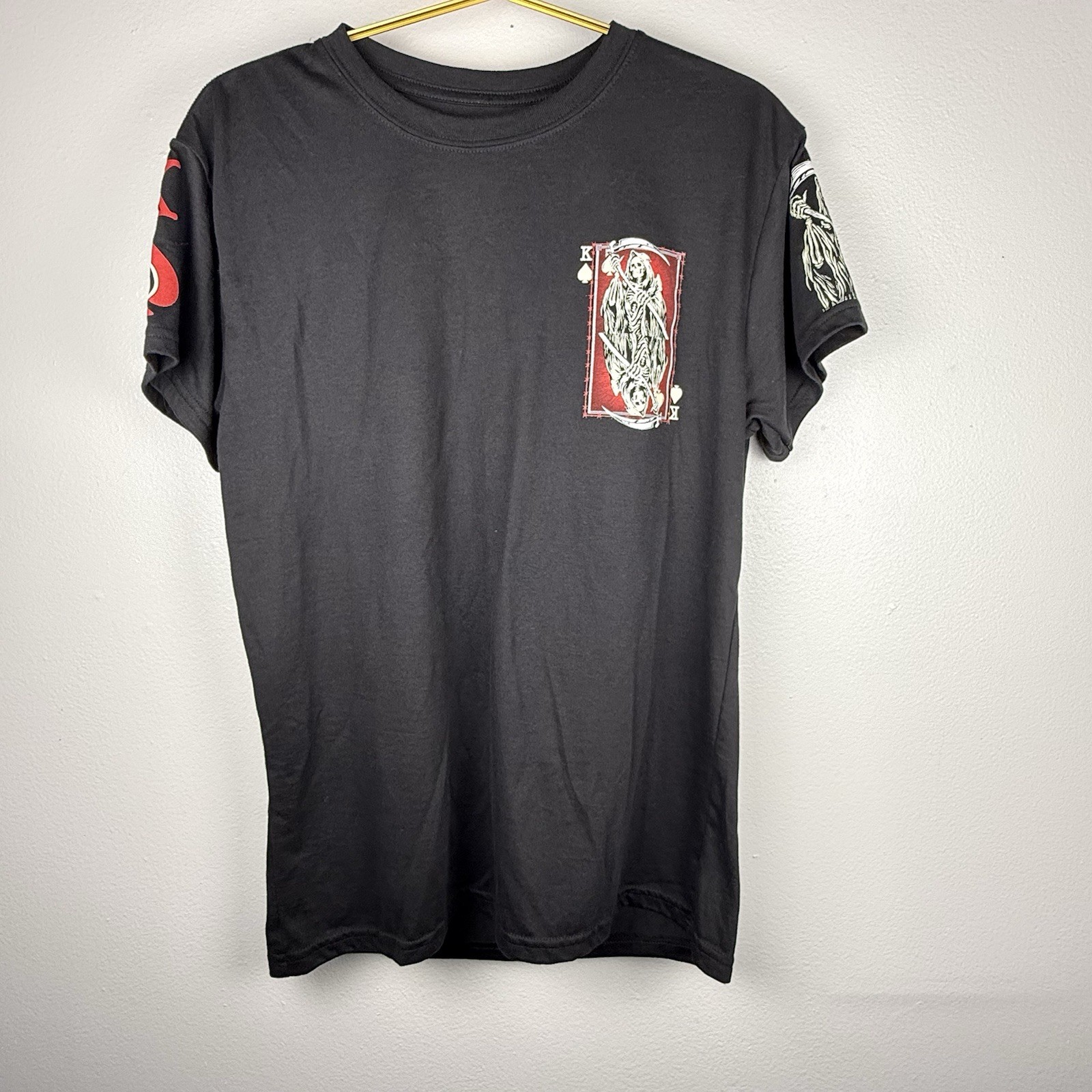 Fresh Laundry Men’s Black Tee Size Medium King Of Spades Short Sleeve Crewneck