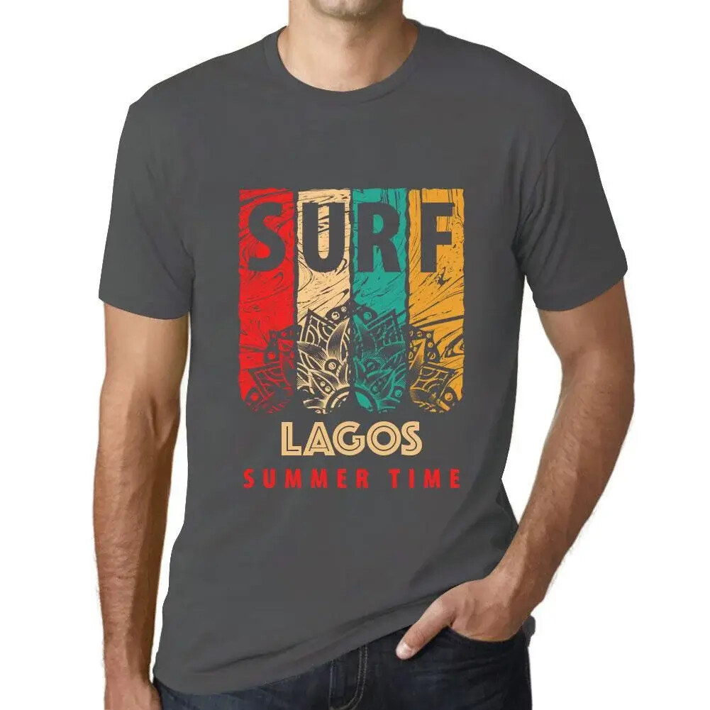 Men&rsquo;s Graphic T-Shirt Summer Time Surf In Lagos Eco-Friendly Limited Edition