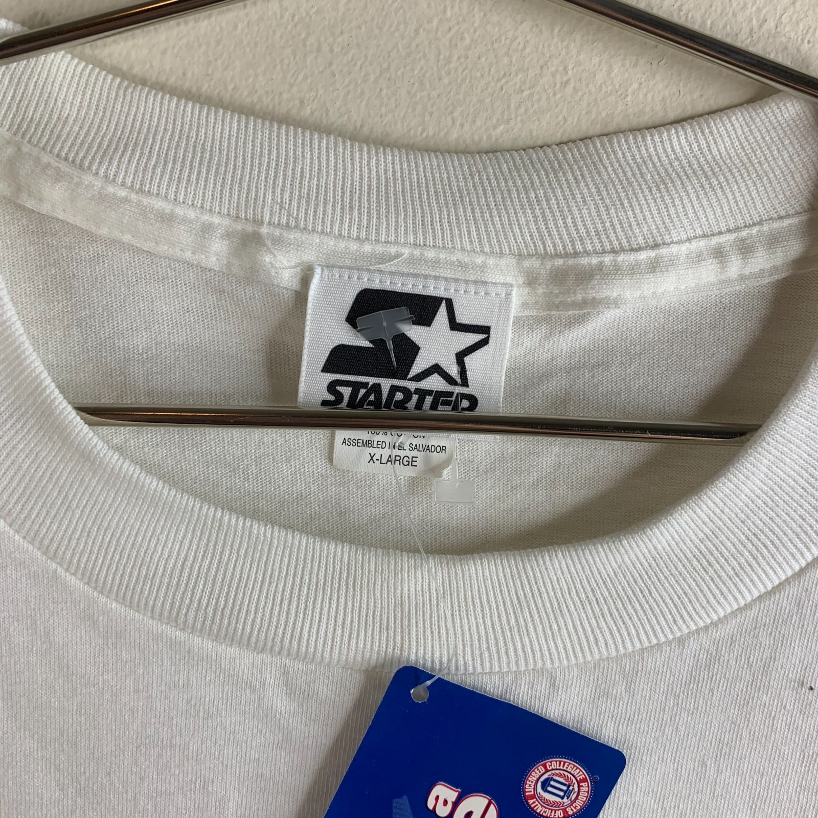 Vintage UCONN Huskies Shirt XL White 1999 NCAA Champions NOS Starter Deadstock