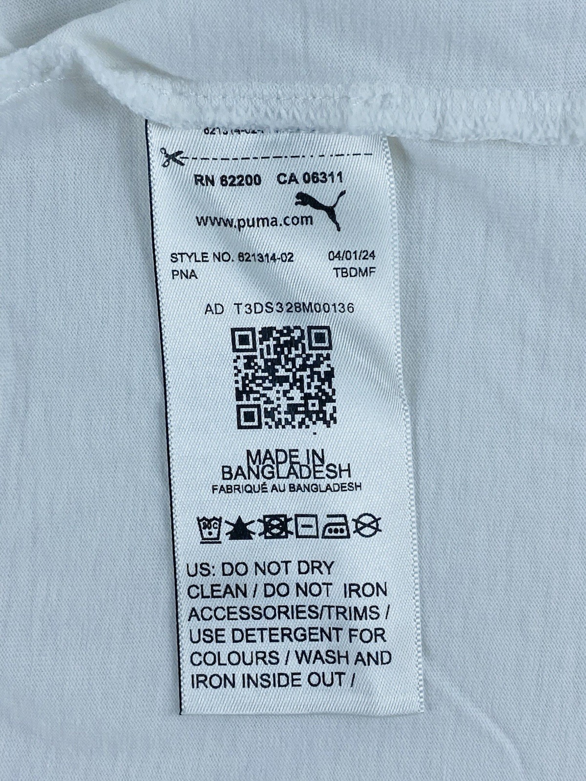 Puma BMW Motorsport MMS Essential Racer Logo White T Shirt Men&rsquo;s Size Large EB2
