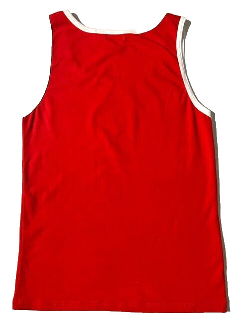 New UNDERGEAR International Male Red & White Cotton Fitted Tank Top sz XL