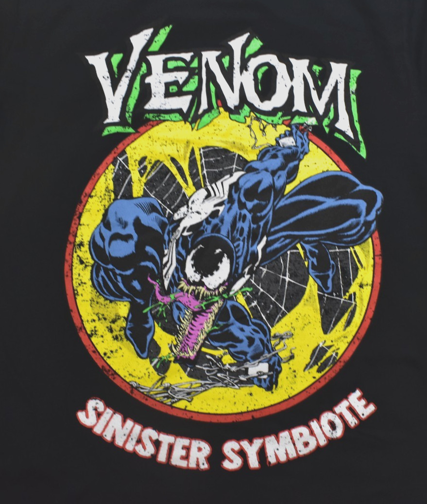 Marvel Venom Sinister Symbiote Comic Graphic Mens Black Shirt NWT S-XL
