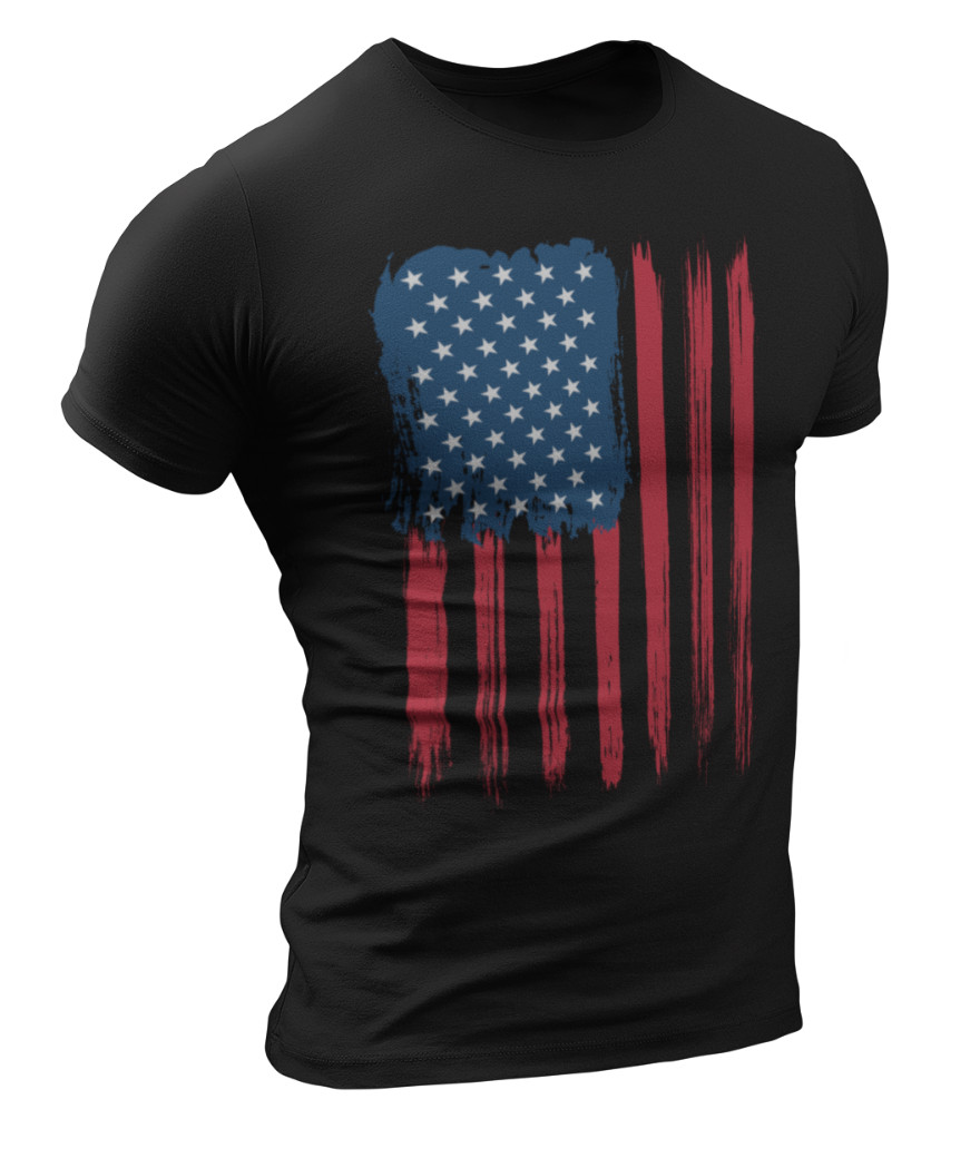 Men&rsquo;s USA Flag American Flag Distressed US Flag Patriotic Shirts For Men