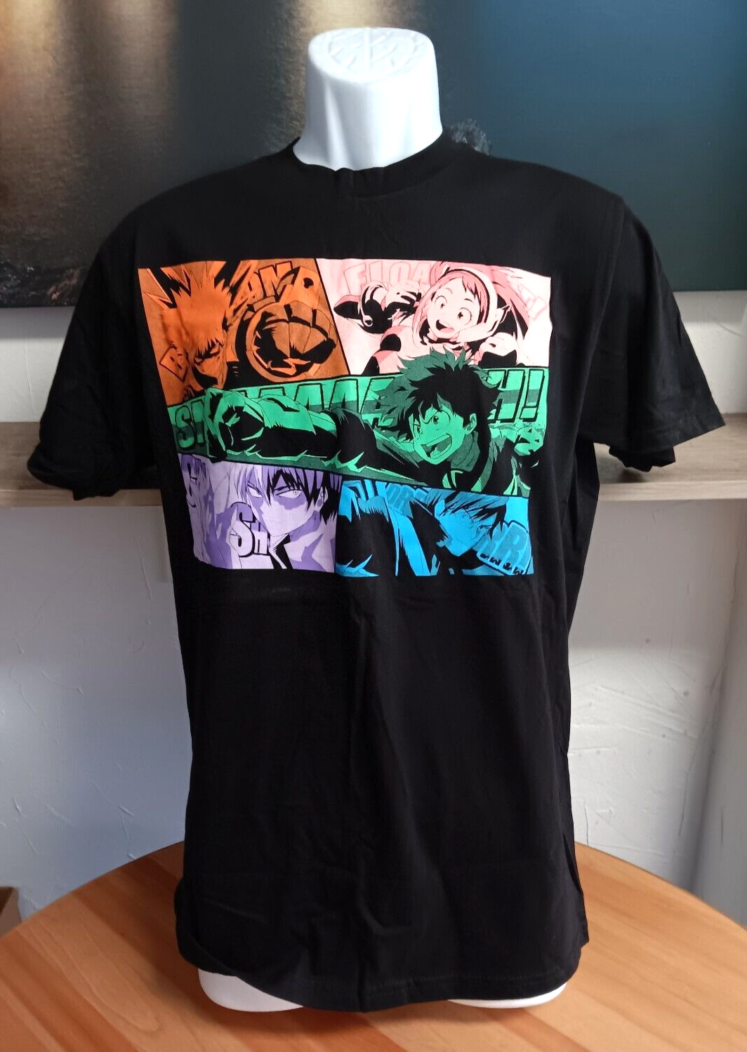 My Hero Academia T-Shirt Unisex Medium Anime Manga Funimation Black Tagless