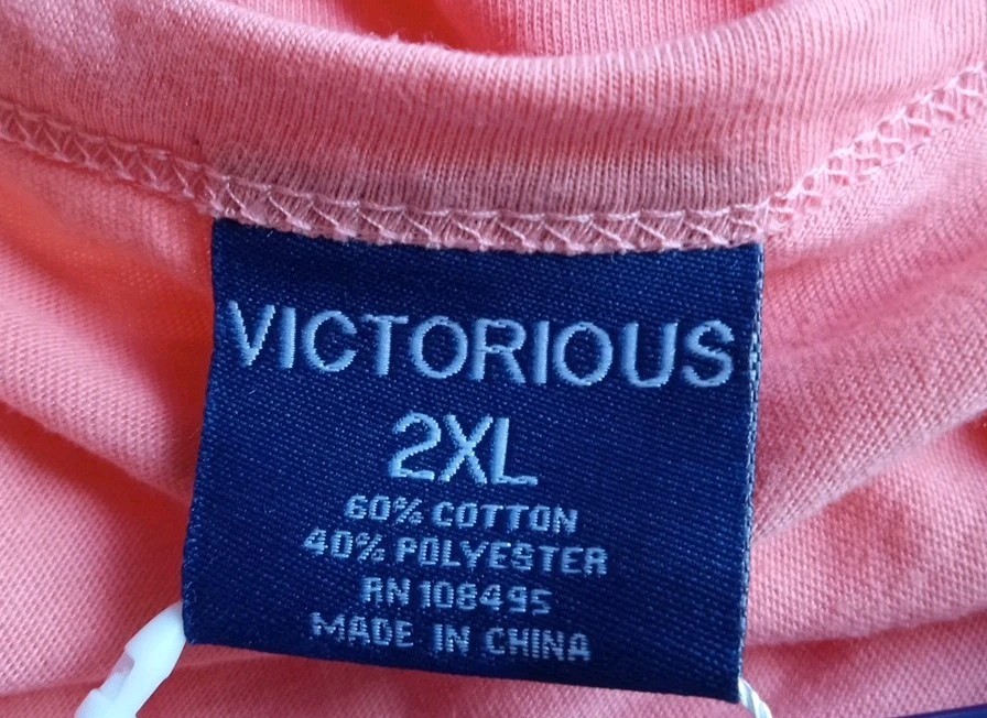 Victorious Men&rsquo;s Hipster Fathers Day Gift Curved Hem T-Shirt XL Coral