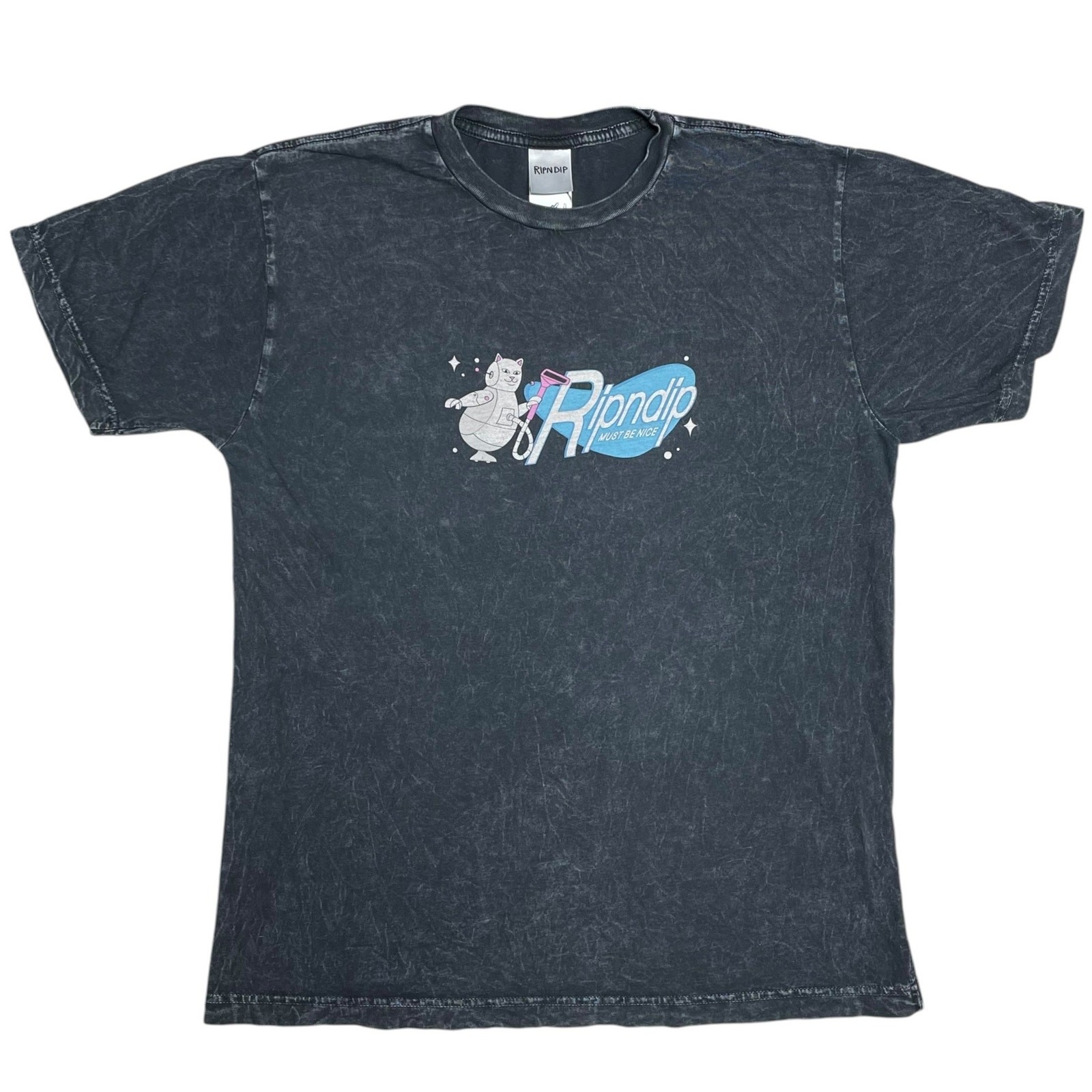 RIPNDIP The Nermsons Cat Vacuum Alien « Must Be Nice » Mineral Black Tee Size L
