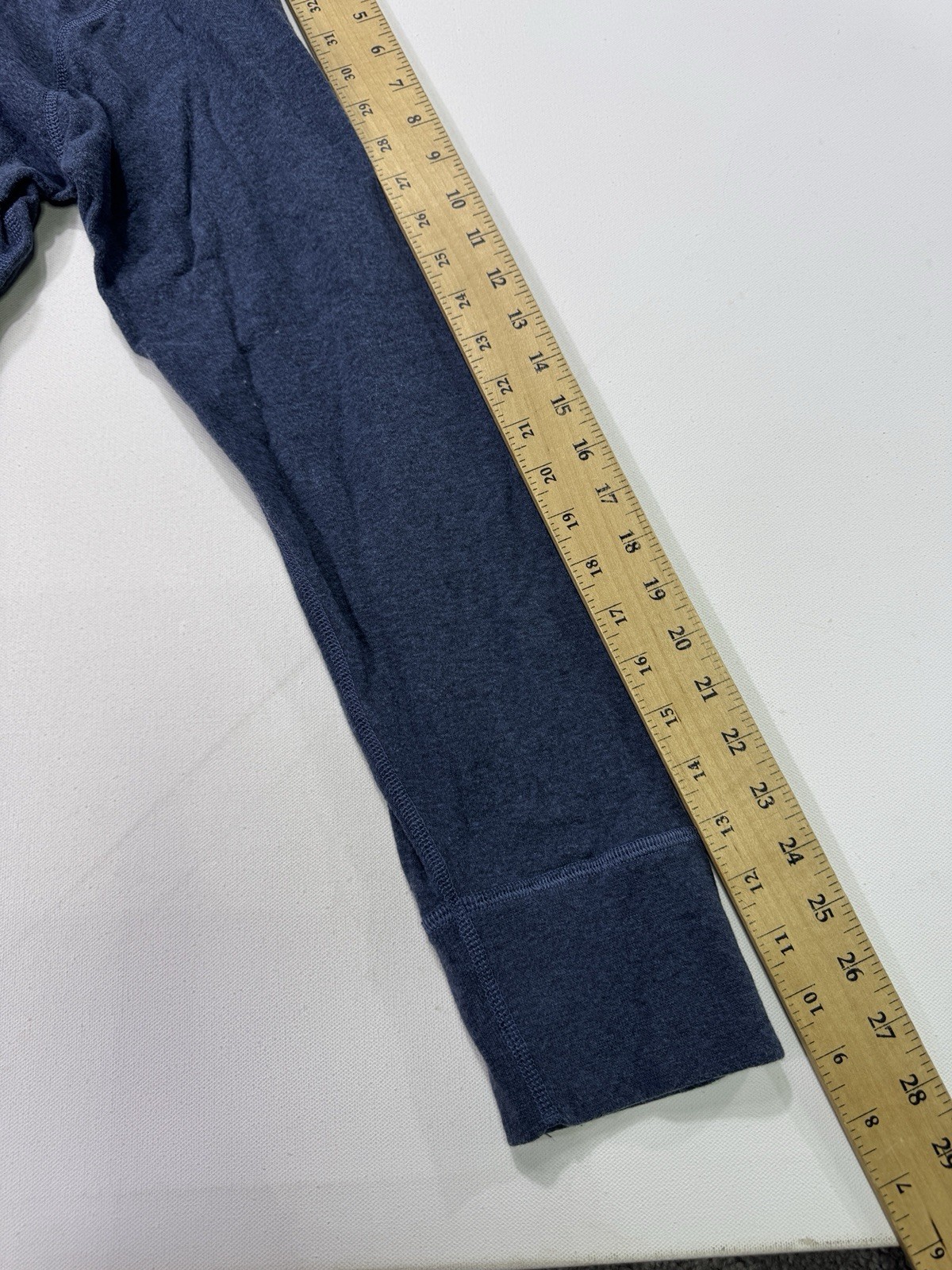 LL Bean River Drivers 2 Layer Thermal Henley Wool Men&rsquo;s Large Blue Outdoorsman