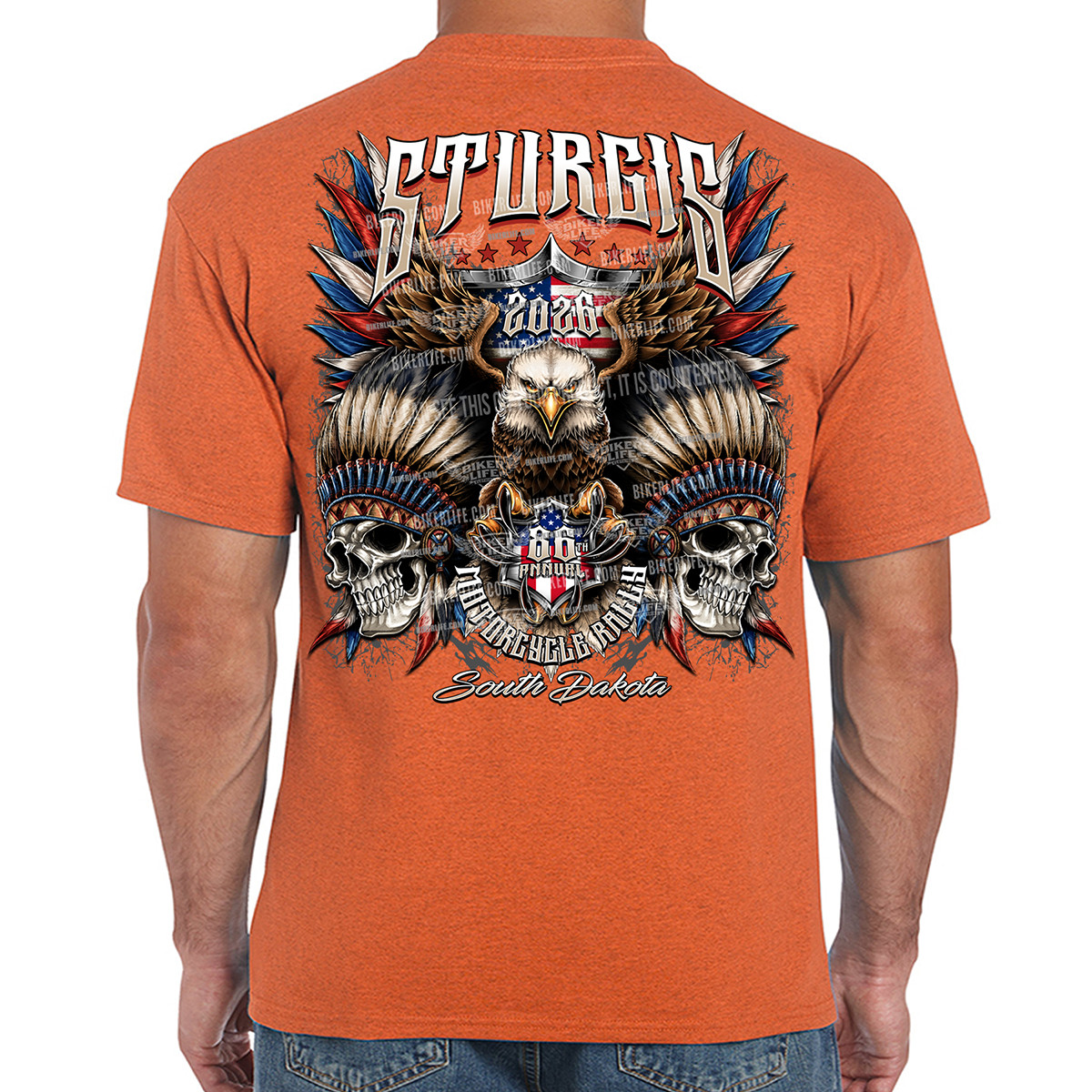 T-Shirt 2026 Sturgis Motorcycle Rally Indian Freedom Eagle No Harley