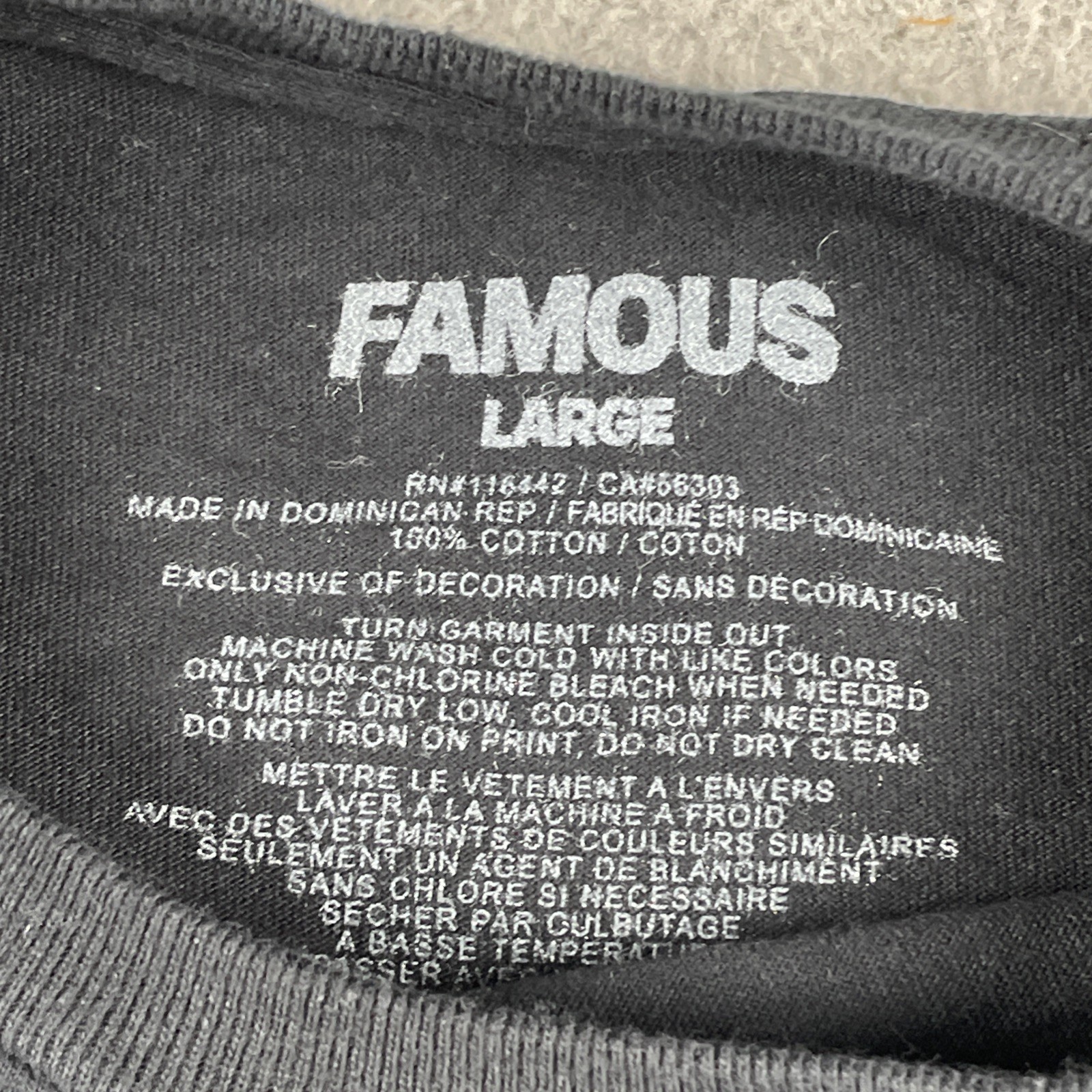 Famous Brand Jet L Black Shirt 100% Cotton Knit Classic Boxy Fit Classic Logo