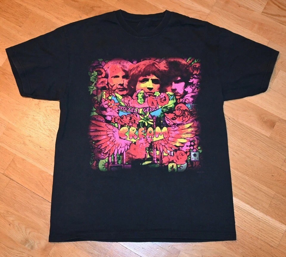New Popular Cream Band Black T-Shirt Cotton Full Size S-5XL CM165