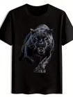 Men&rsquo;S Black Panther Graphic T-Shirt – Casual Crew Neck, Short Sleeve, Polyester,