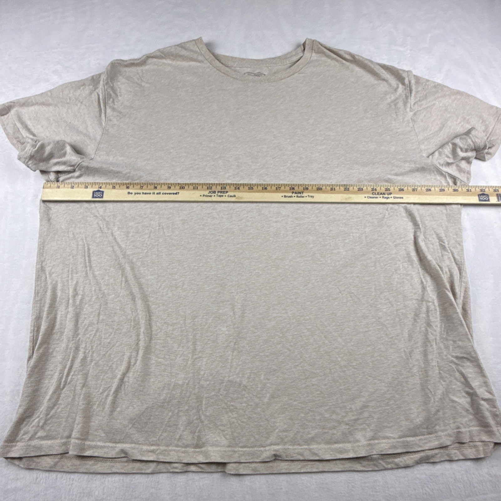 The Foundry Supply Co. Men&rsquo;s 4XL Beige Crew Neck T-Shirt Cotton Polyester Blend
