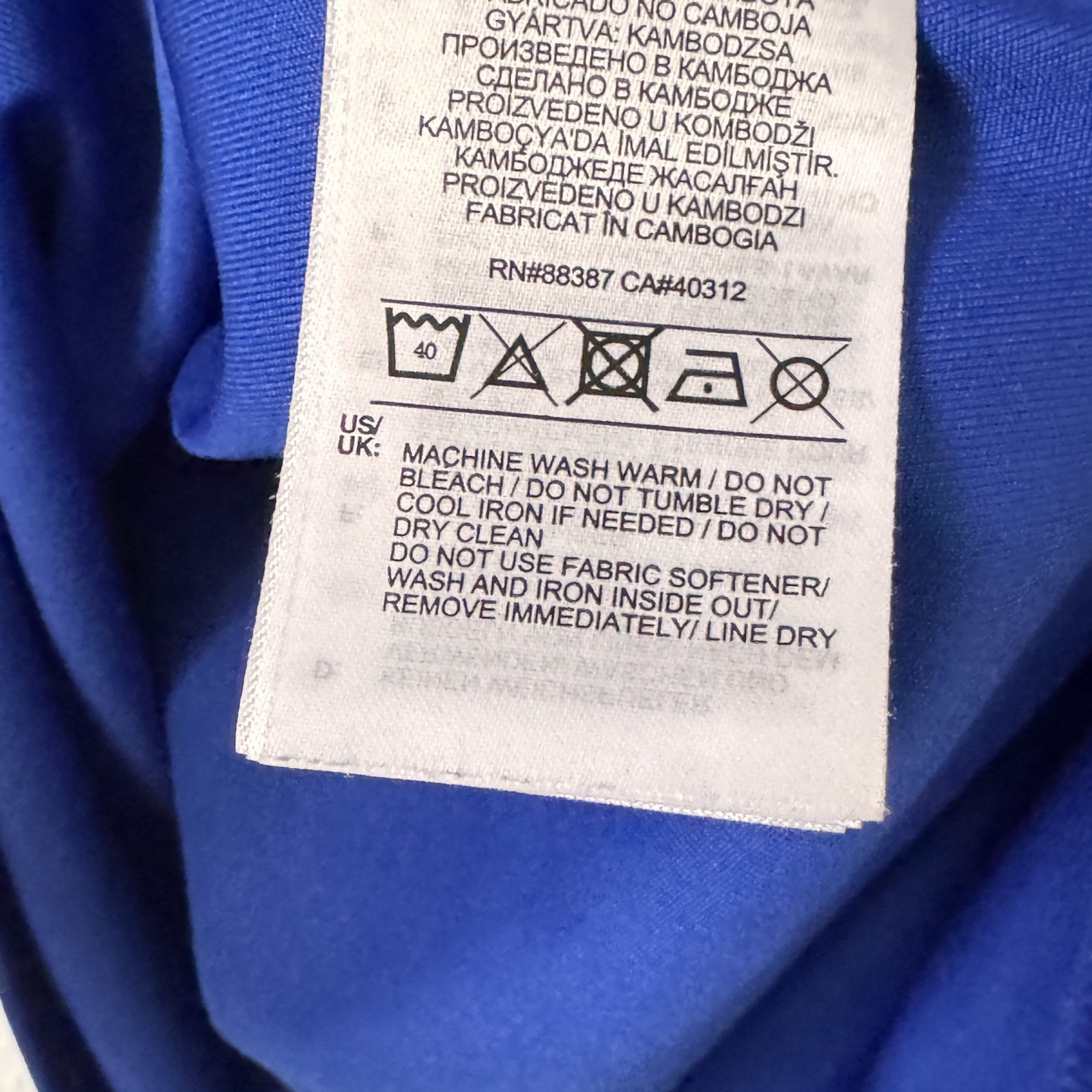 Adidas Blue & White Aeroready Sports T-Shirt Medium 2363