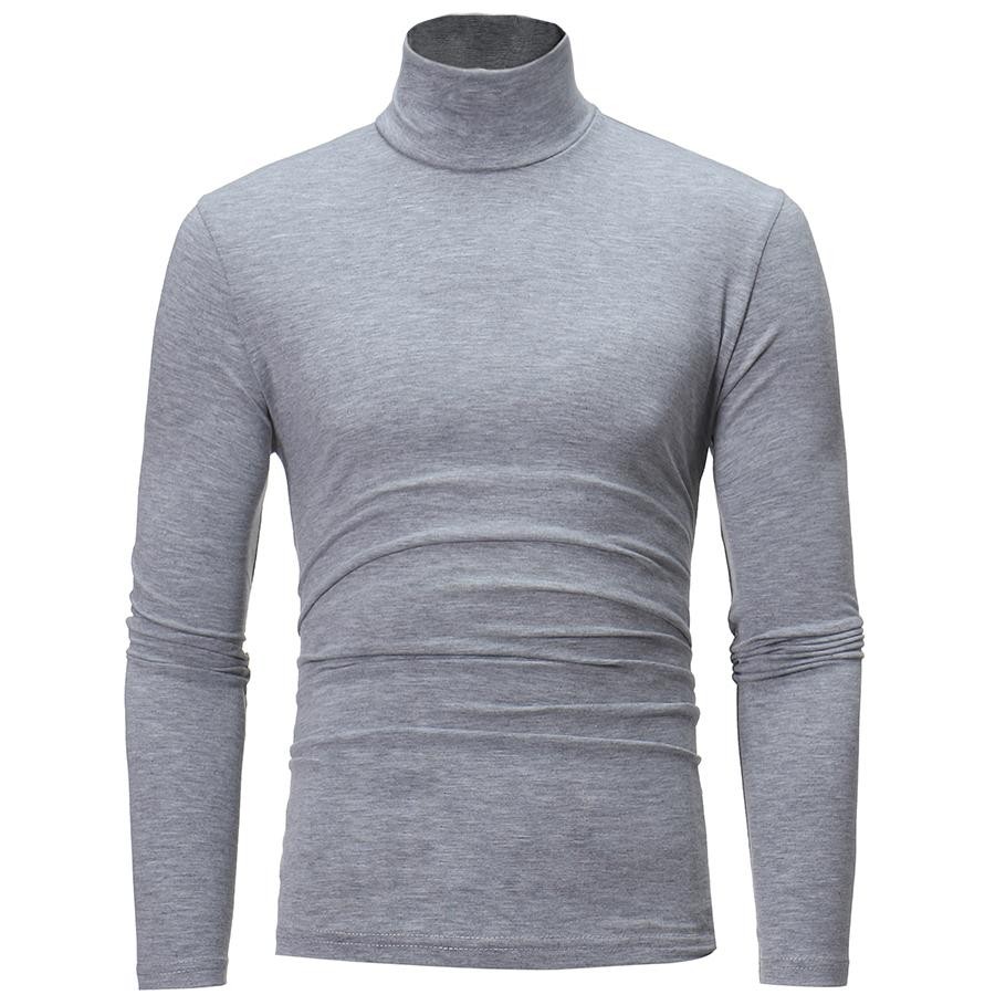 Men&rsquo;s Long Sleeve Mock Neck Base Layer Shirts Winter Thermal Tops Undershirt