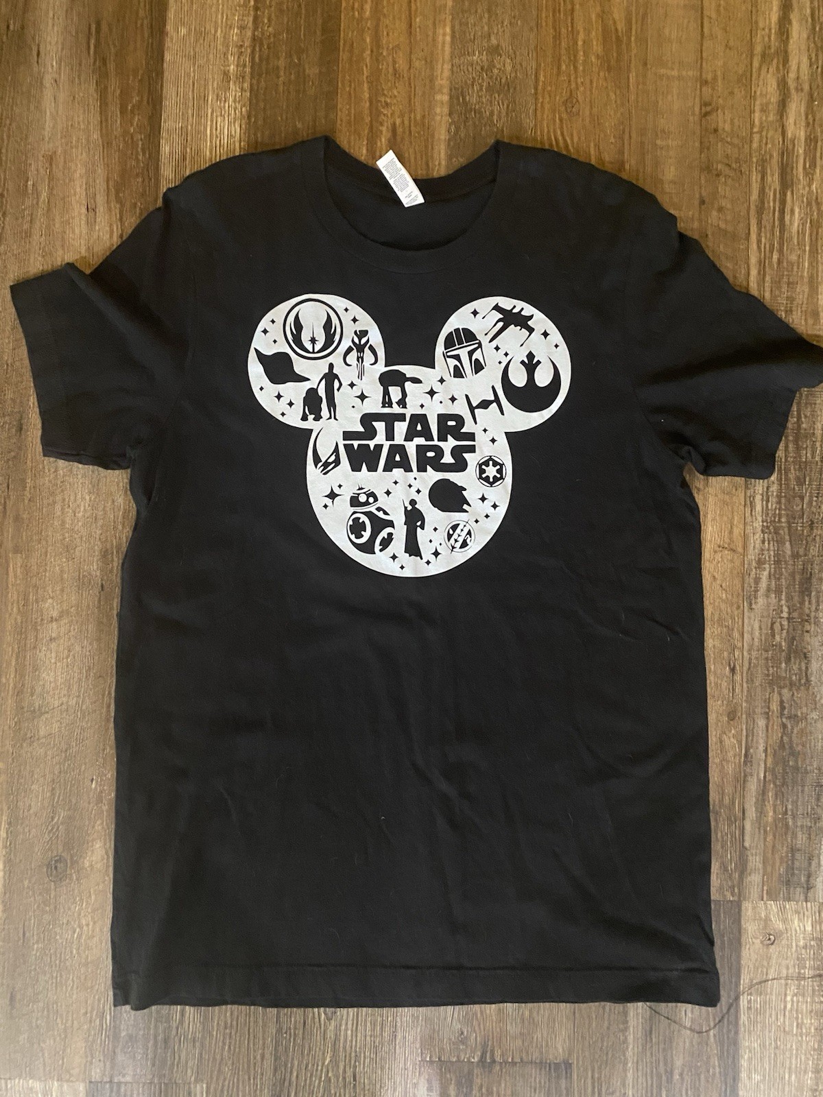 Bella + Canvas Star Wars Black Graphic Print Crew Neck T-Shirt Men&rsquo;s L