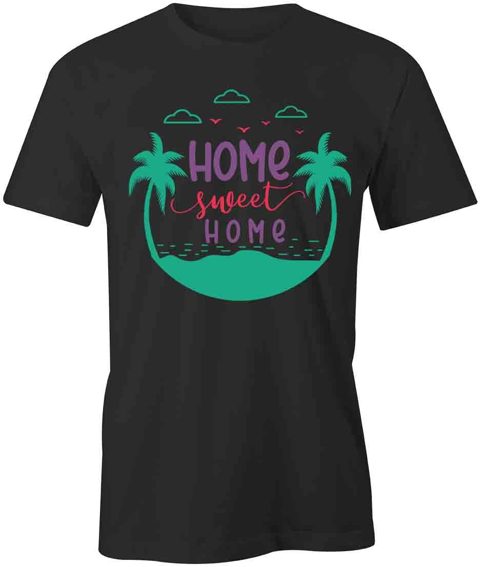 HOME SWEET HOME TShirt Tee Short-Sleeved Cotton CLOTHING SEASONAL S1BCA411