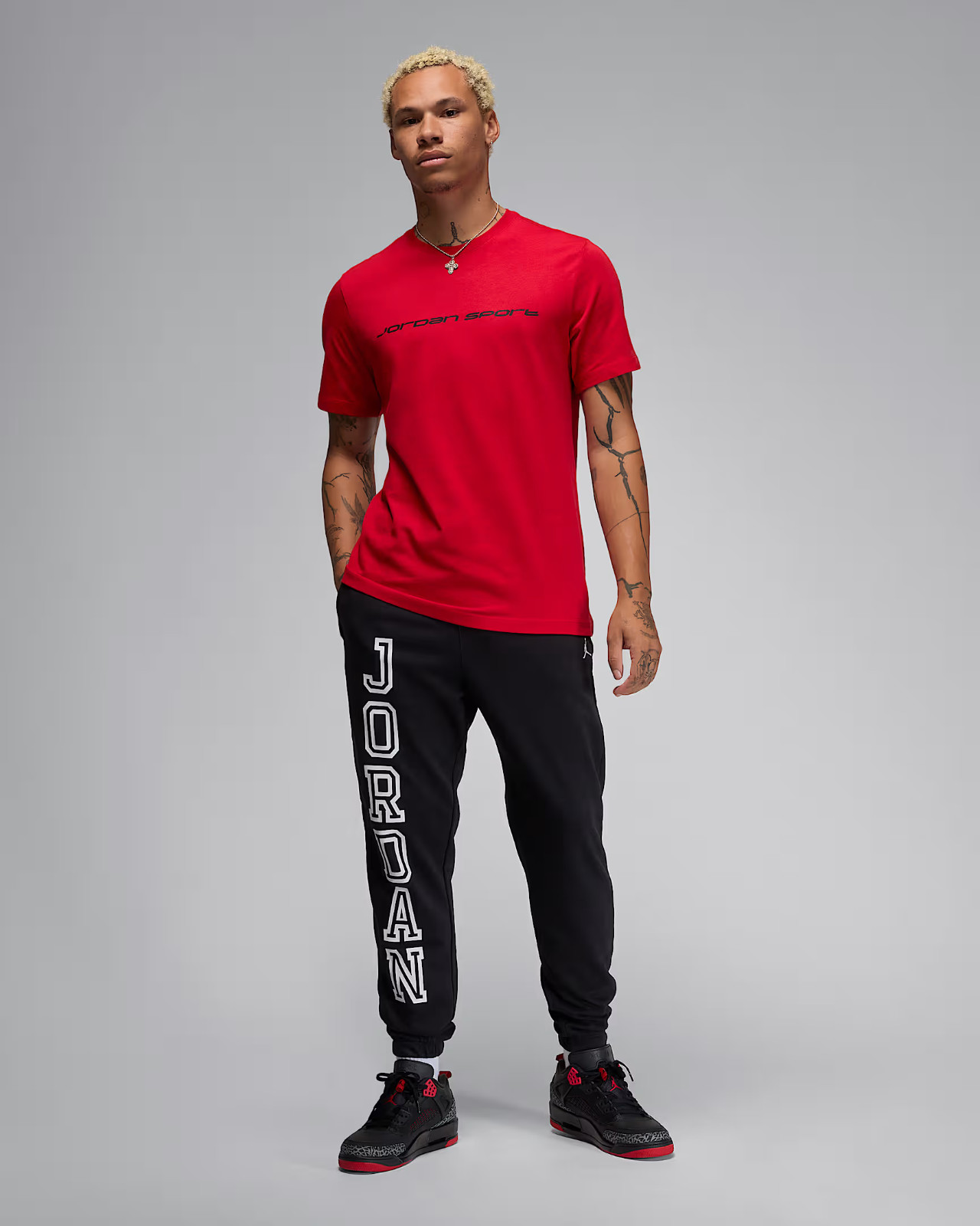Nike Jordan Sports Men&rsquo;s Dri-FIT T-shirt FZ1931-687 Gym Red/Black US Size XS-3XL