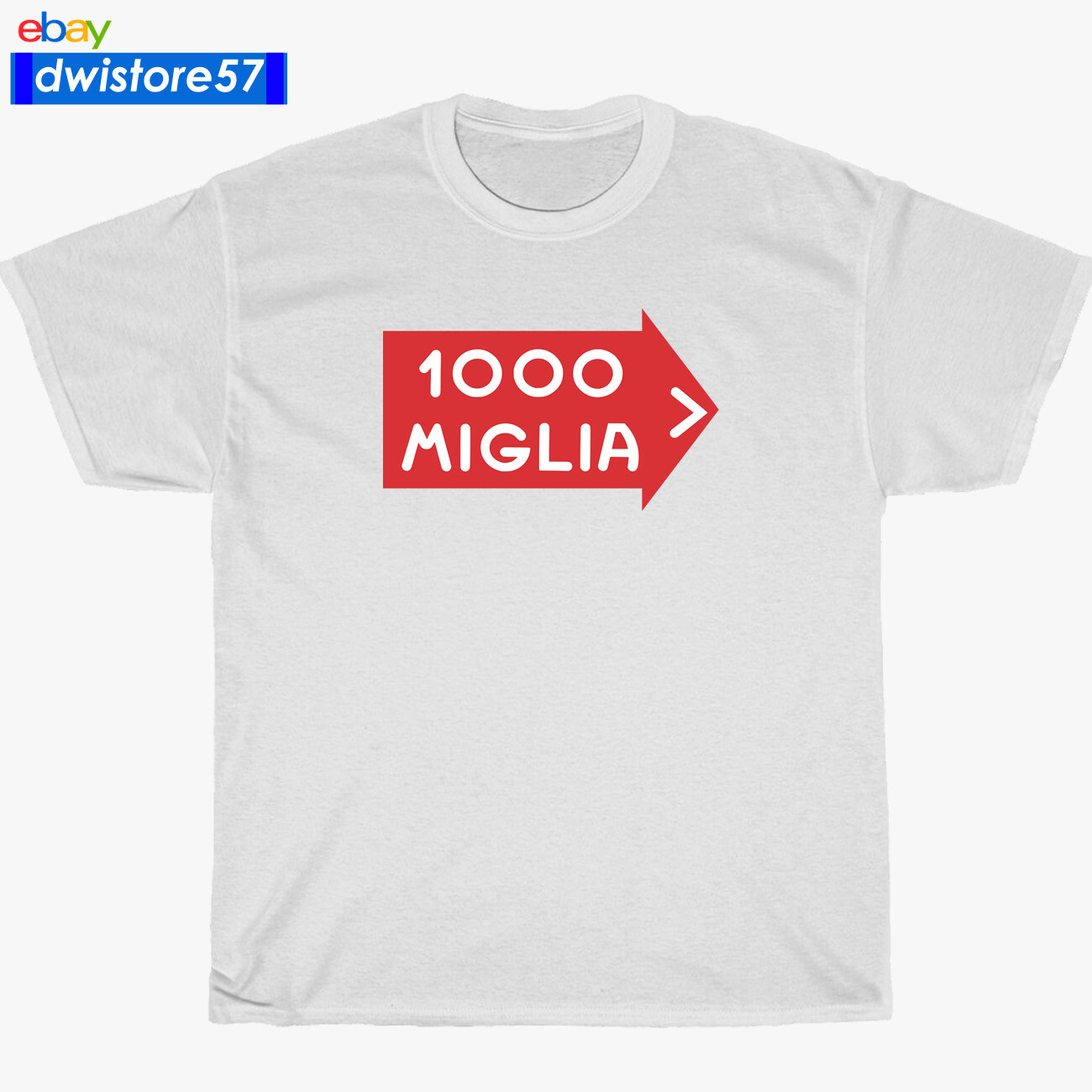 New Mille Miglia Logo Black/Navy/White/Sport Grey T-Shirt S-5XL