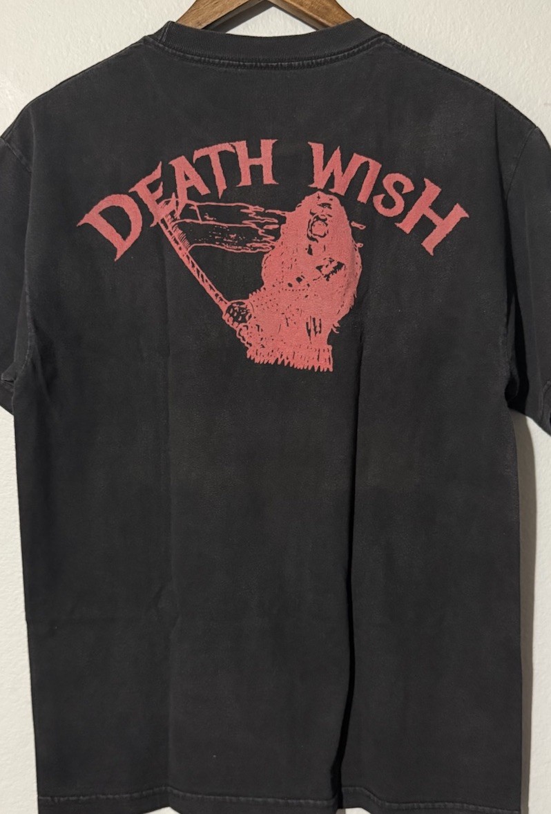 Deathwish Reaper Skateboard T Shirt Black Red Graphic Medium 20×28
