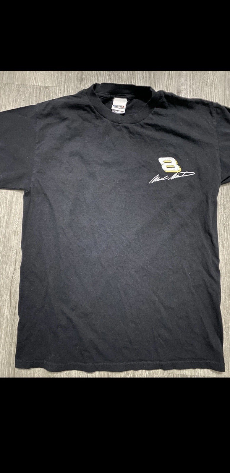 Checkered Flag Sports CFS Shirt Mark Martin Black Men’s Side Medium Men Mens