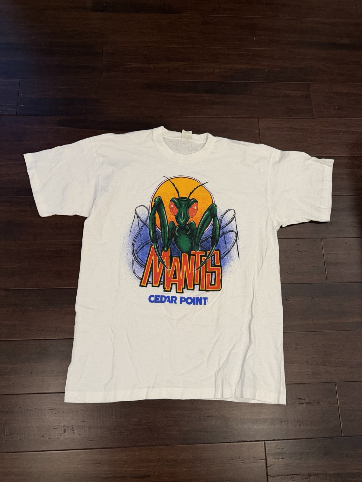 Vintage Mantis Roller Coaster 1996 Cedar Point Amusement Park Ohio Shirt XL