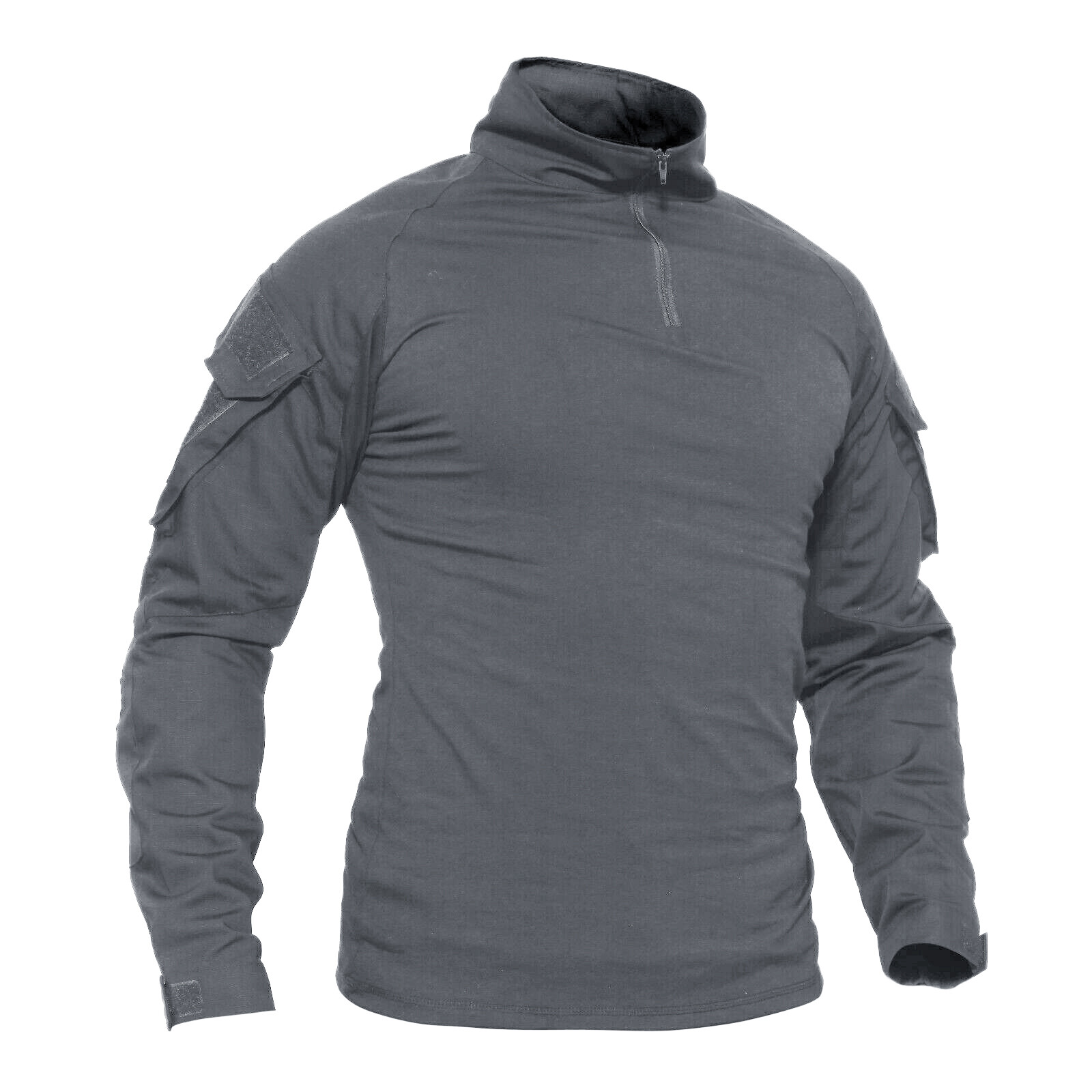 Men&rsquo;s Hunting T-Shirt Long Sleeve Ripstop Tactical Training 1/4 Zip Pullover US