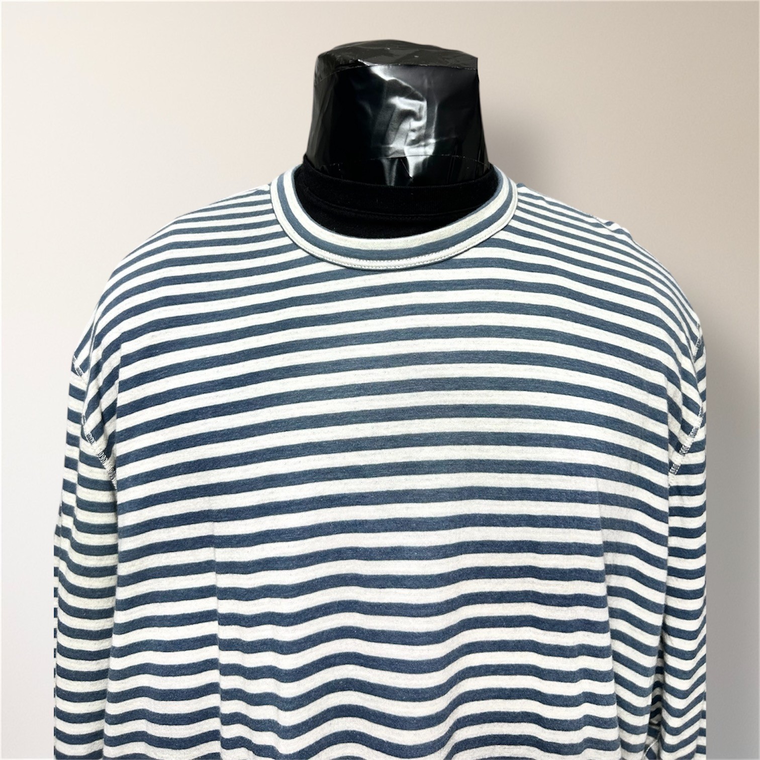 Faherty XXL Reversible Cloud LS Tee Stone Peak Stripe Pima Cotton Soft Coastal
