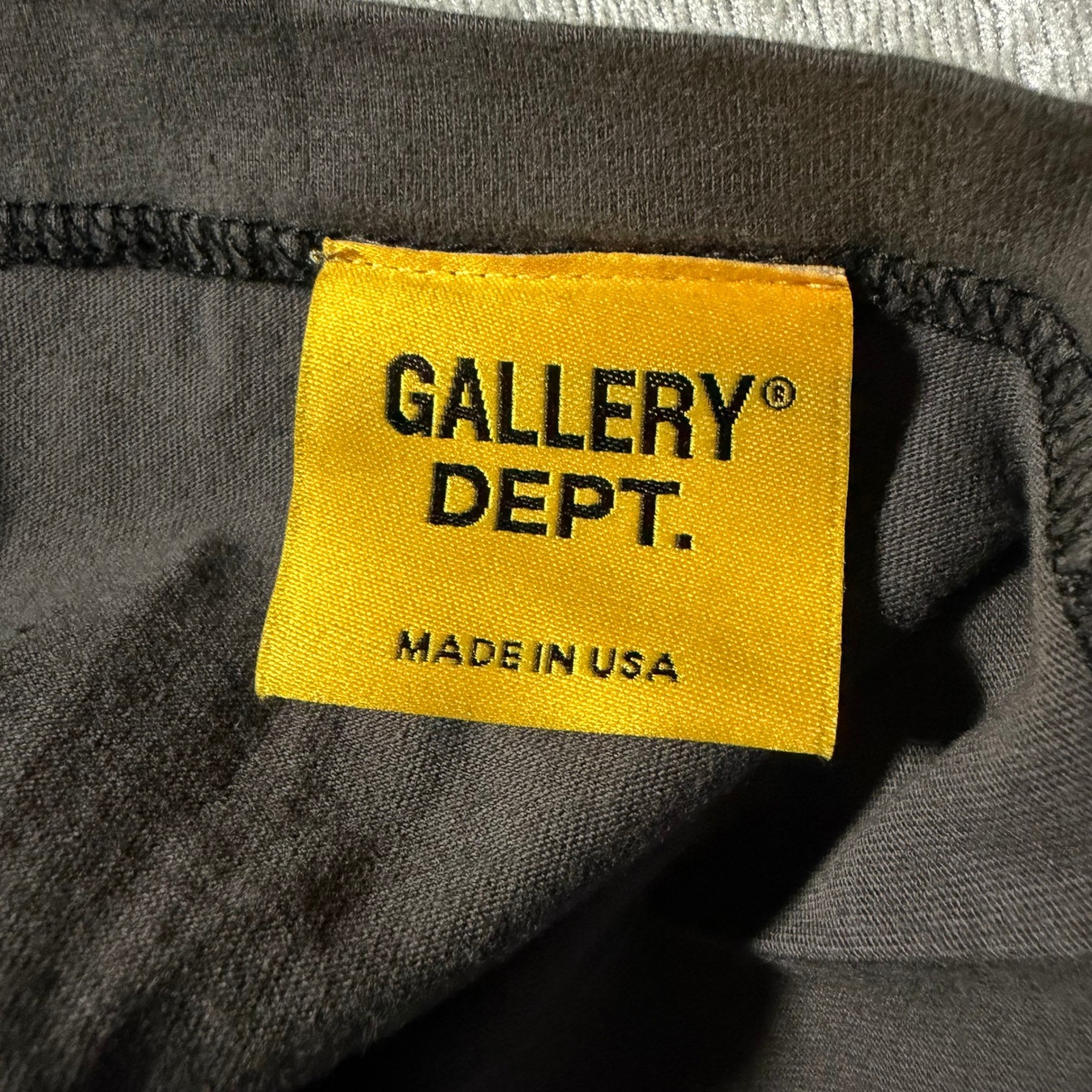 Gallery Dept Muscle Tee Size Medium Charcoal Grey Sleeveless Pocket Logo Shirt