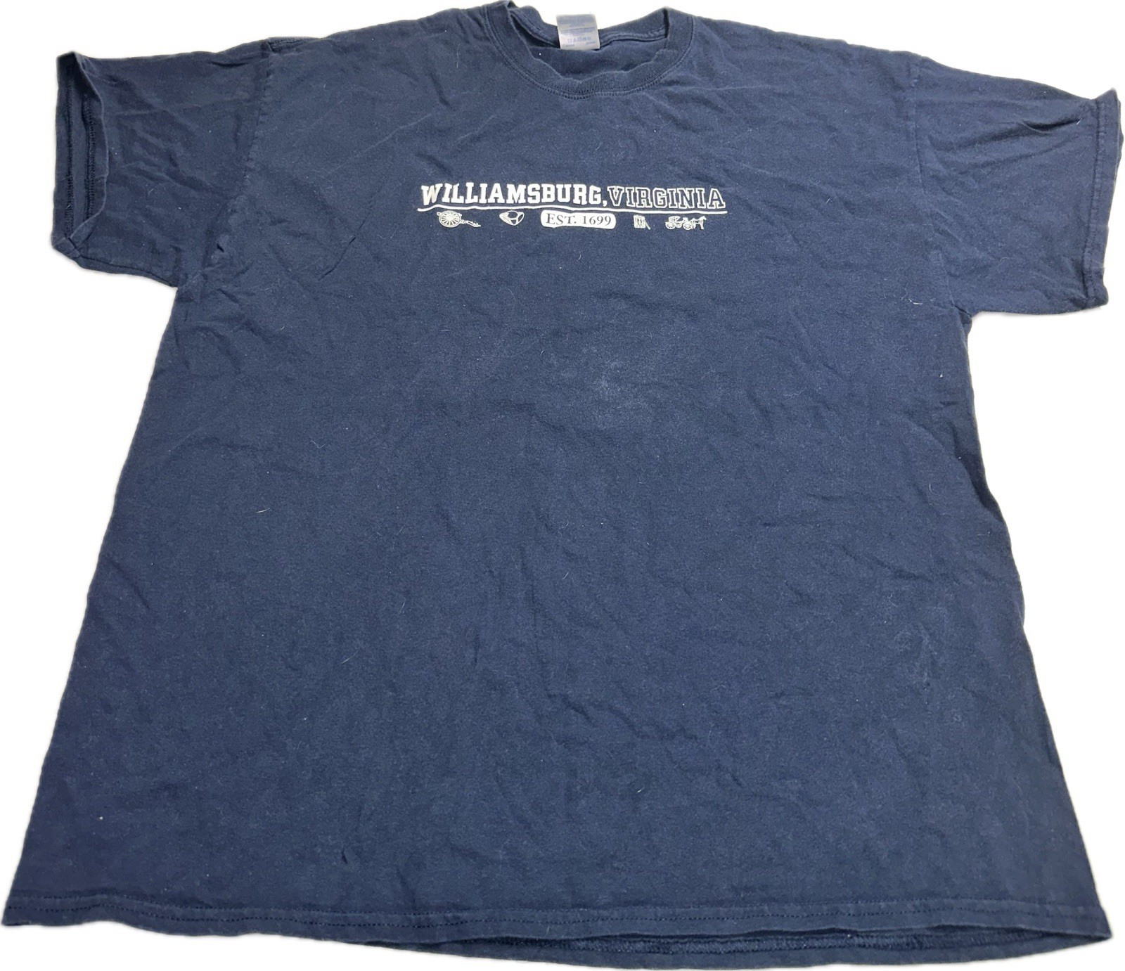 Williamsburg Virginia Est 1699 Navy Blue T-Shirt Men’s Size XL