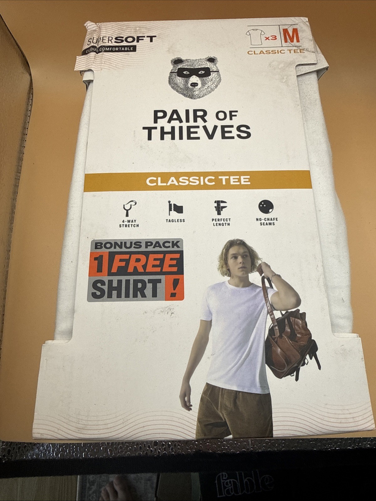 Pair of Thieves Men&rsquo;s Classic tee Crewneck Tees 3pk White Medium New in Package