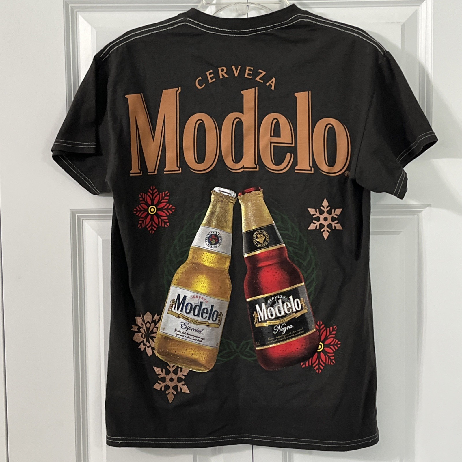 Cerveza Modelo Men&rsquo;s Shirt 100% Cotton Black Size Small New