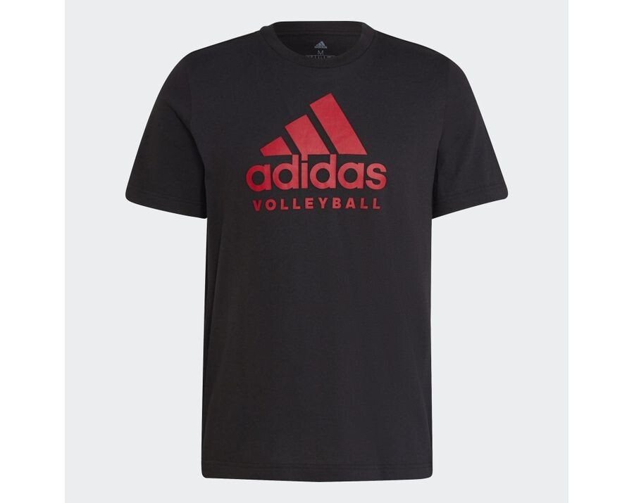 New Comfy Extra Large Black and Red Adidas Aeroready Volleyball XL Shirt H49038
