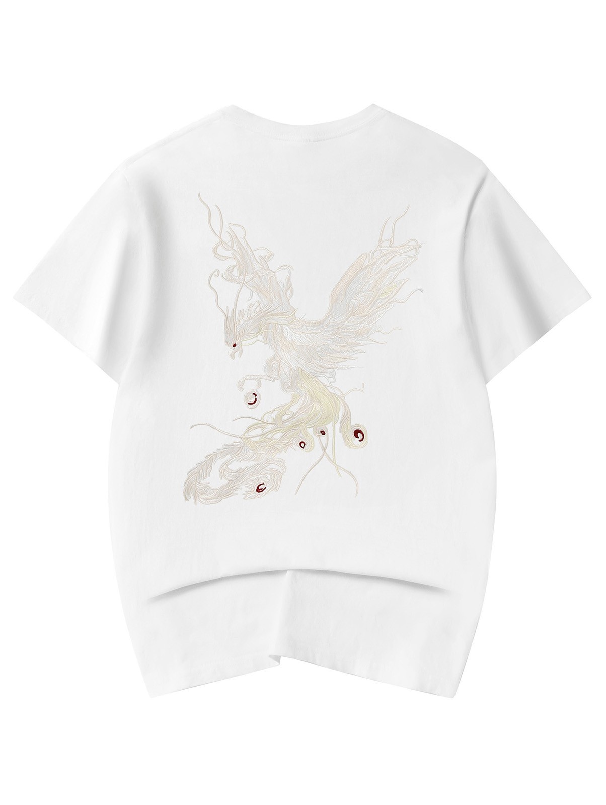 Niepce Japanese Streetwear Embroidery T-shirt Rebirth of the Phoenix Graphic Tee