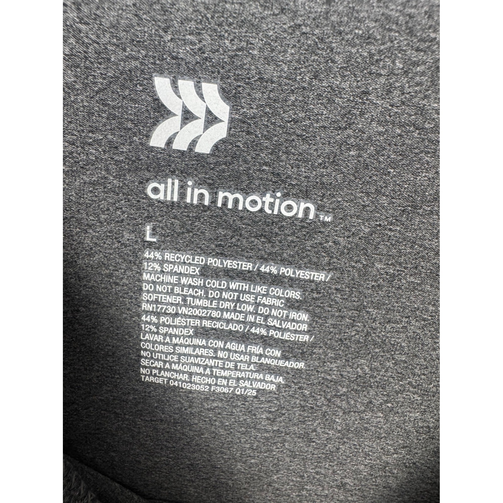 All in Motion Mens Performance Relaxed T-Shirt Dark Gray L F3067-Q1/25