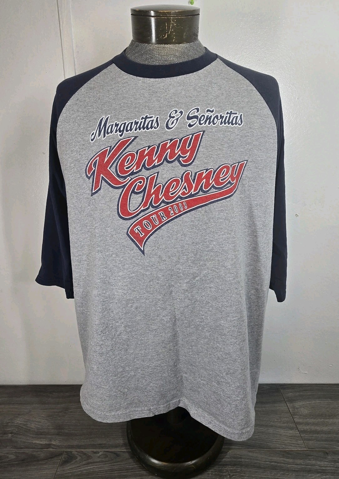 Kenny Chesney 2003 Margaritas and Senoritas Tour T Shirt Adult 3/4 Sleeves Anvil
