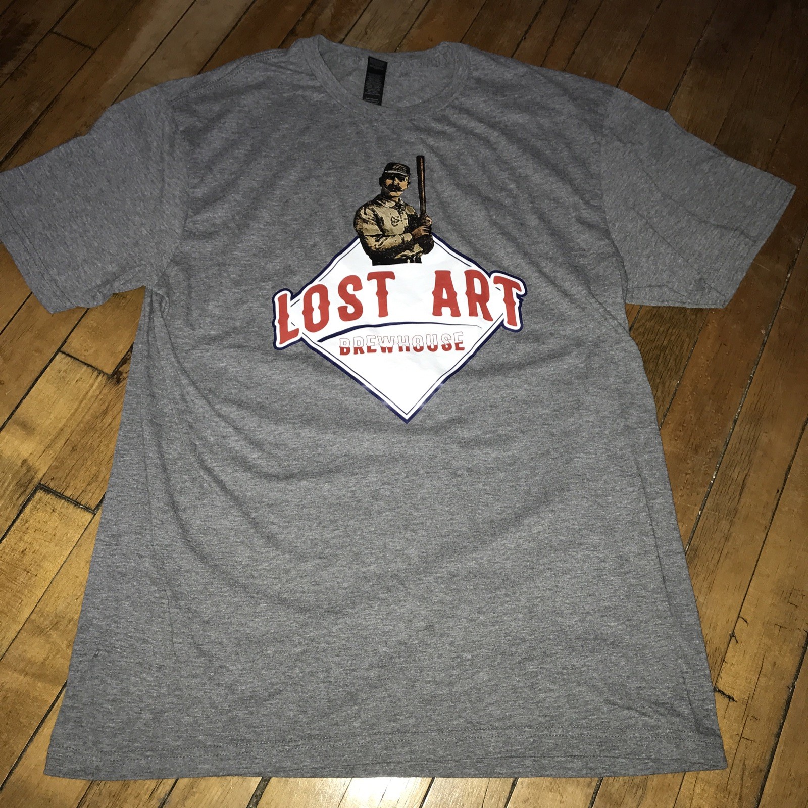 Lost Art Brewhouse Adult Large Gray Graphic T-Shirt #GrandRapidsMI