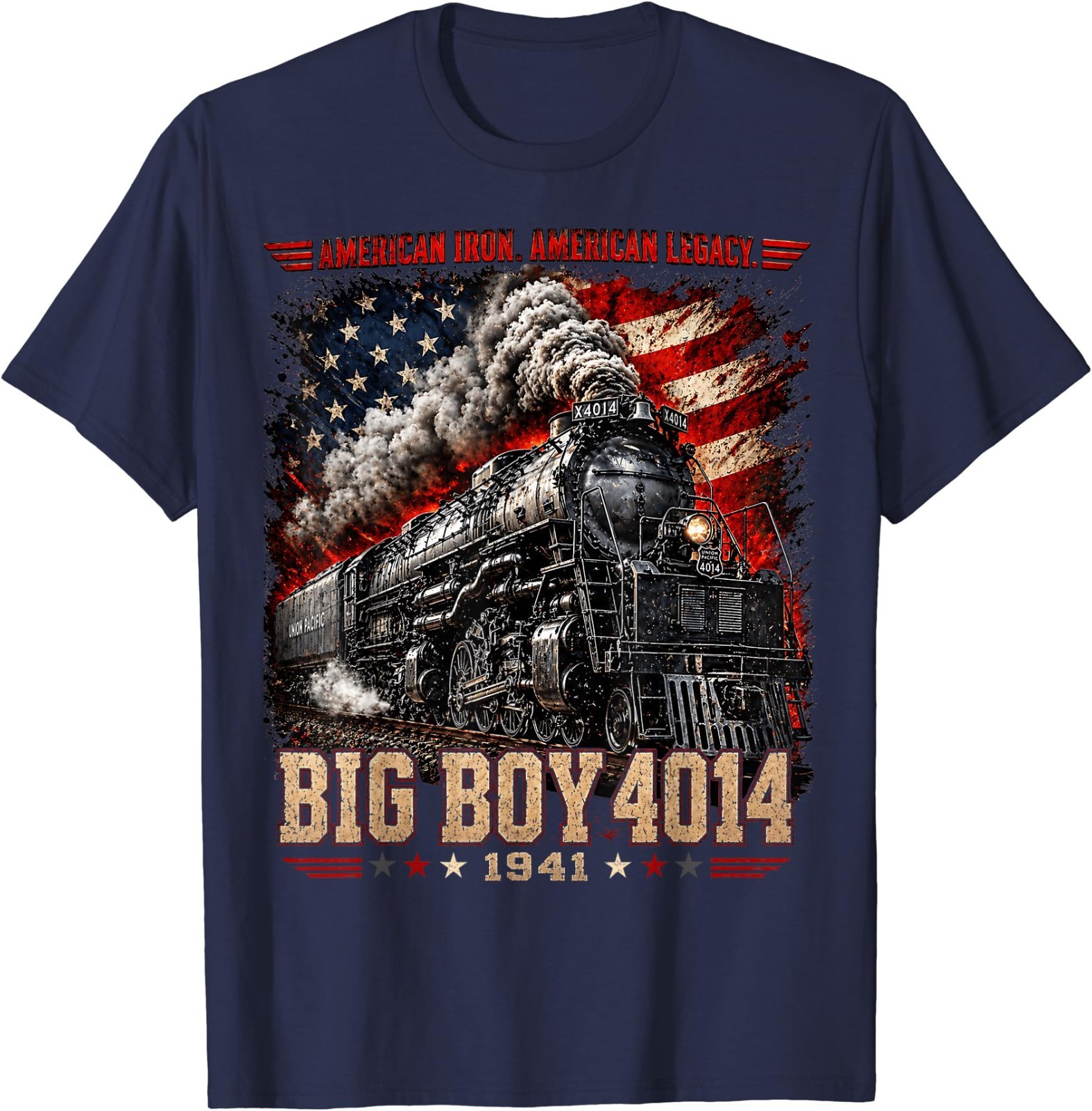 Big Boy 4014 Vintage Steam Locomotive Railroad Train Engine T-Shirt