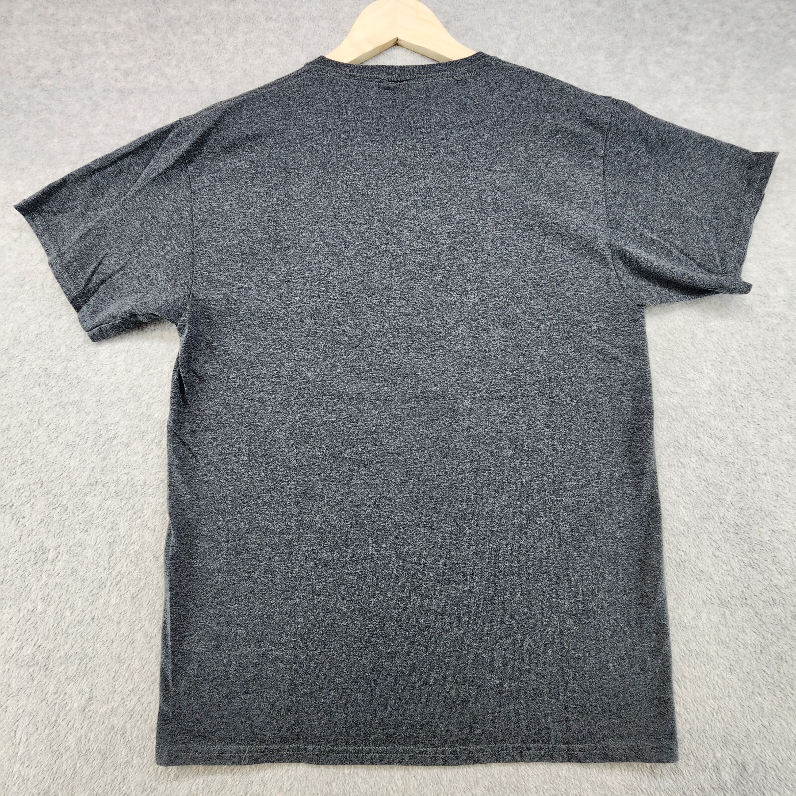 MV Sport T-Shirt Men&rsquo;s M Gray Solid Cotton Logo Crew-Neck Short Sleeves Pullover