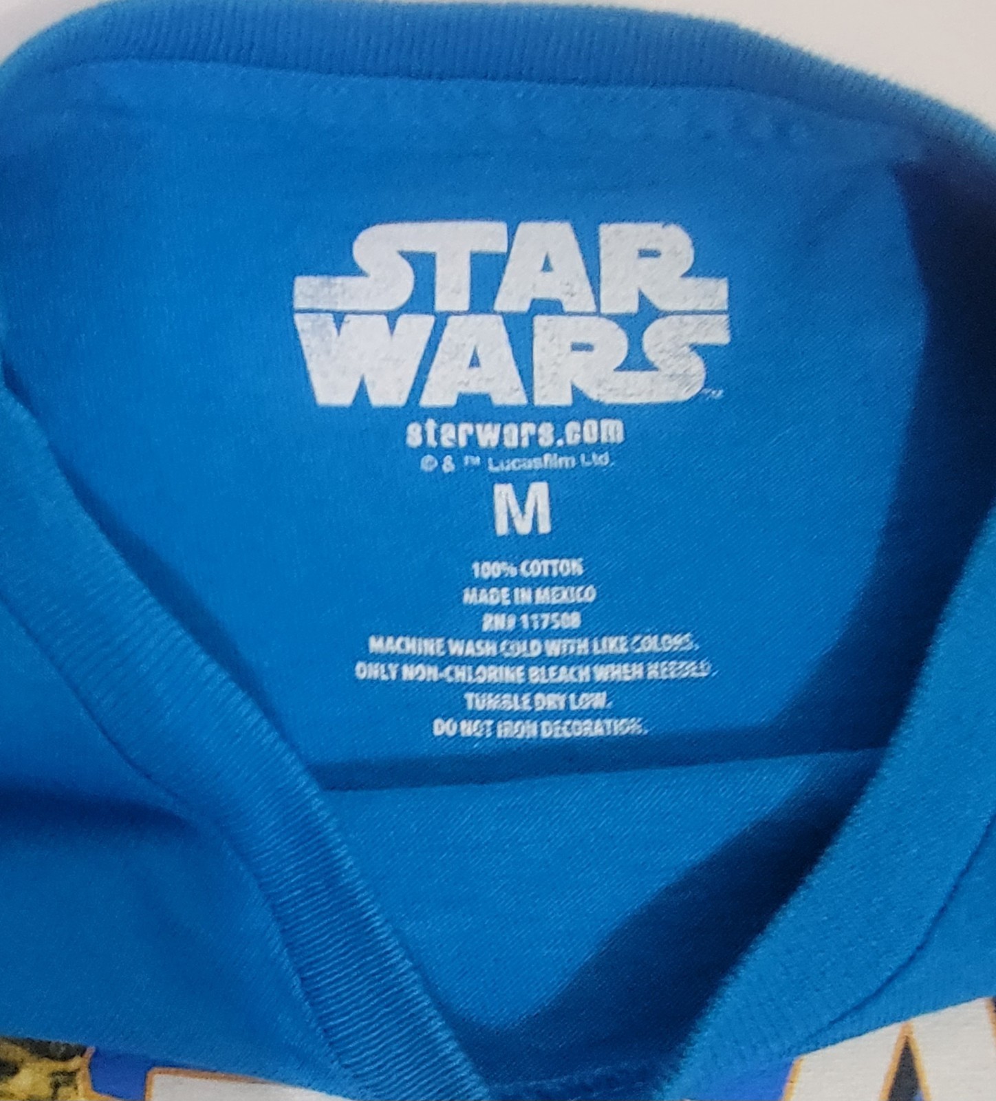 Star Wars Mens Medium R2D2 Blue Graphic T Shirt