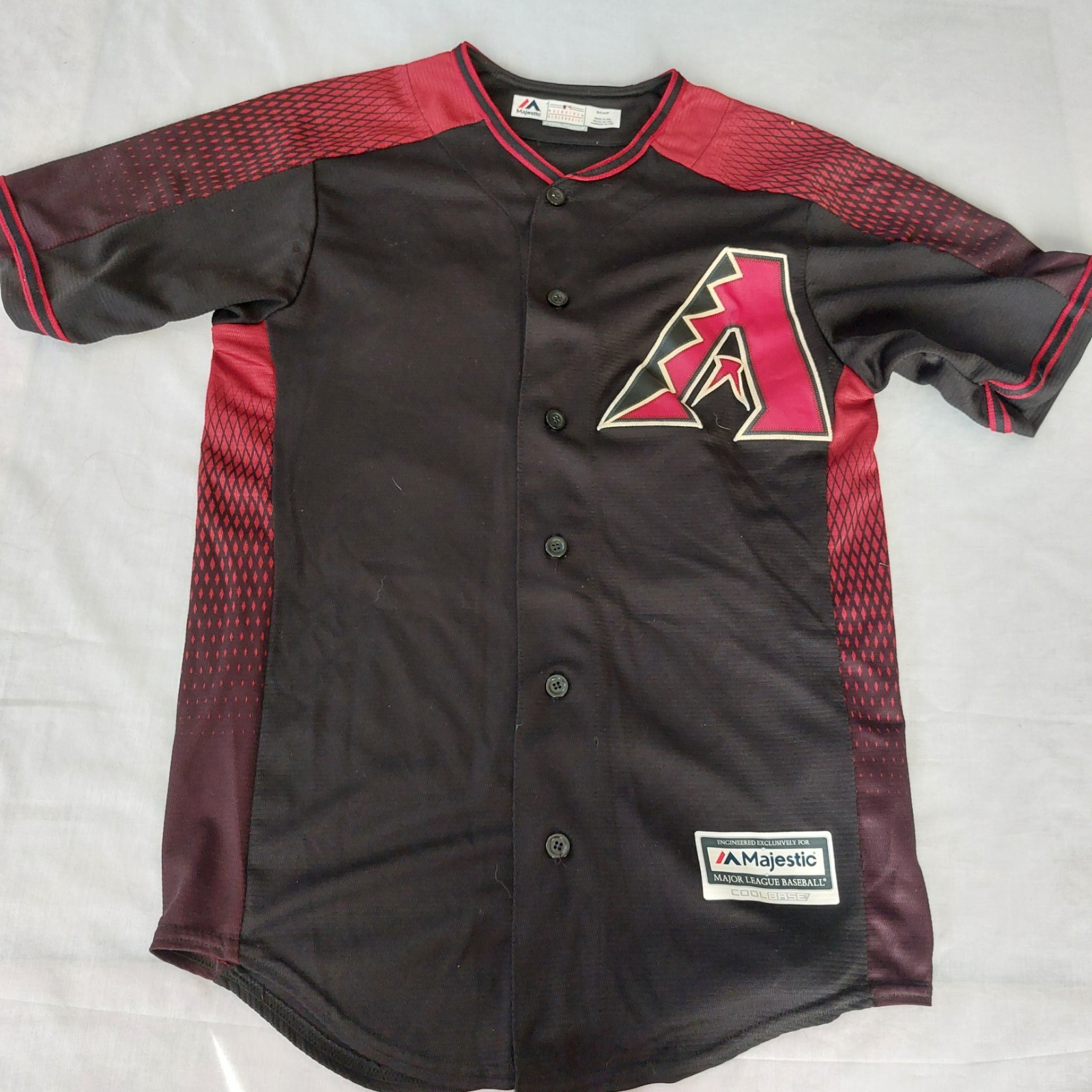 Arizona Diamondbacks LOLLY 22 Majestic Official MLB Mens Jersey Sz S/Ch/P BLACK