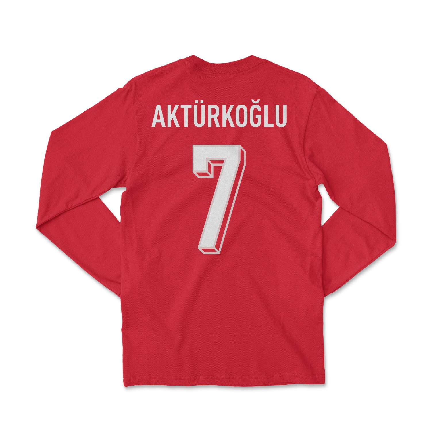 Turkiye 2026 Akturkoglu 7 Tribute Two-Sided Long Sleeve T-Shirt