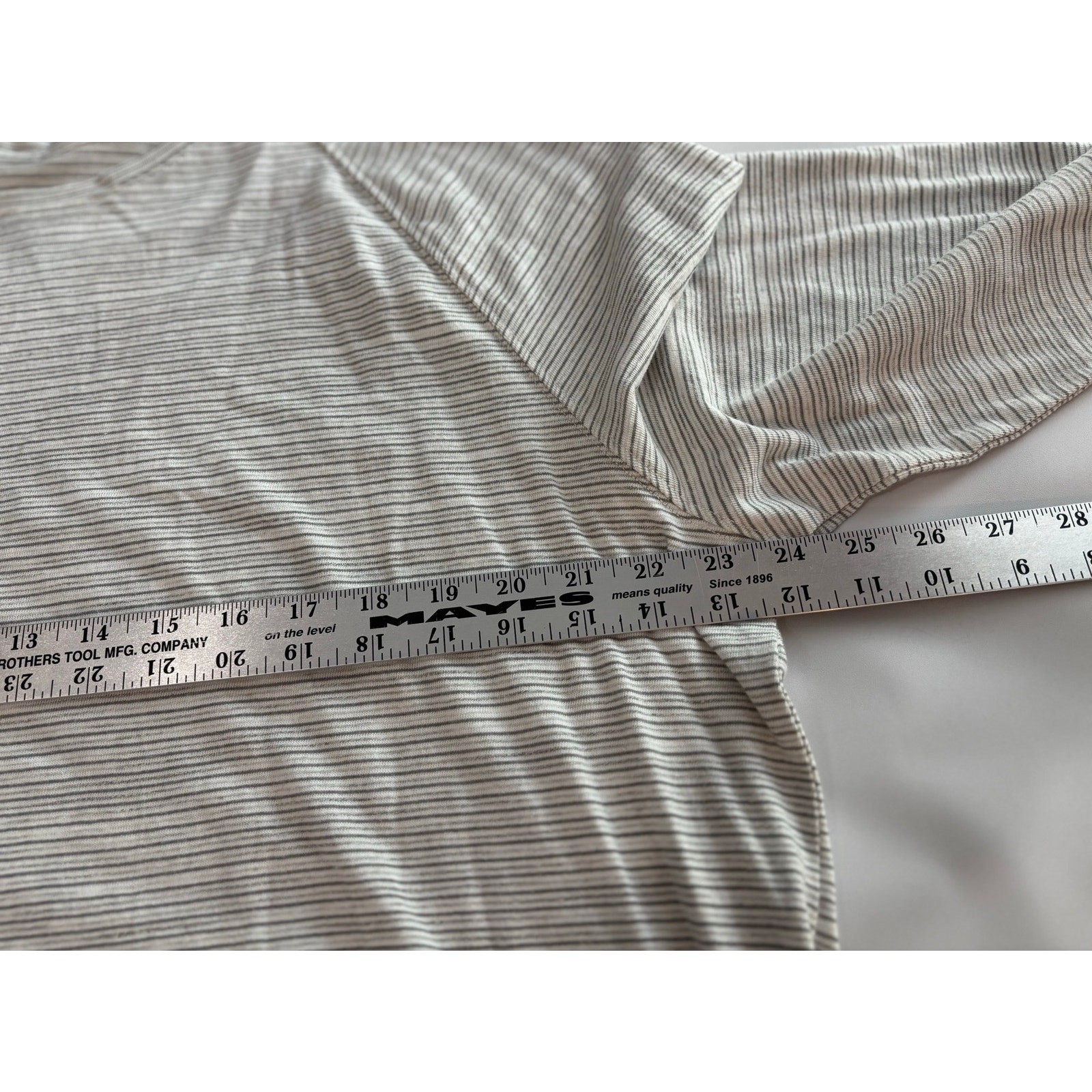 EUC Goodfellow & Co long sleeve tshirt, gray stripes, cotton/poly blend, XL