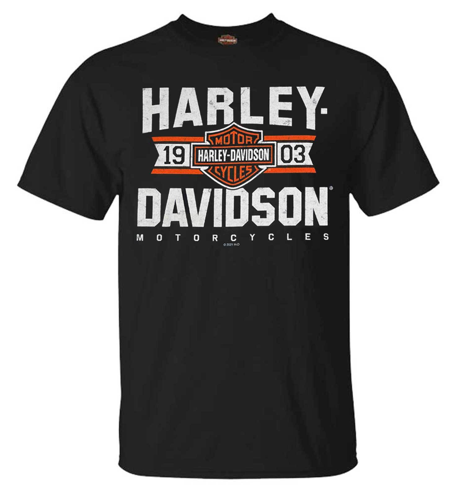 Harley-Davidson Men&rsquo;s Varsity B&S Short Sleeve Crew-Neck T-Shirt – Black