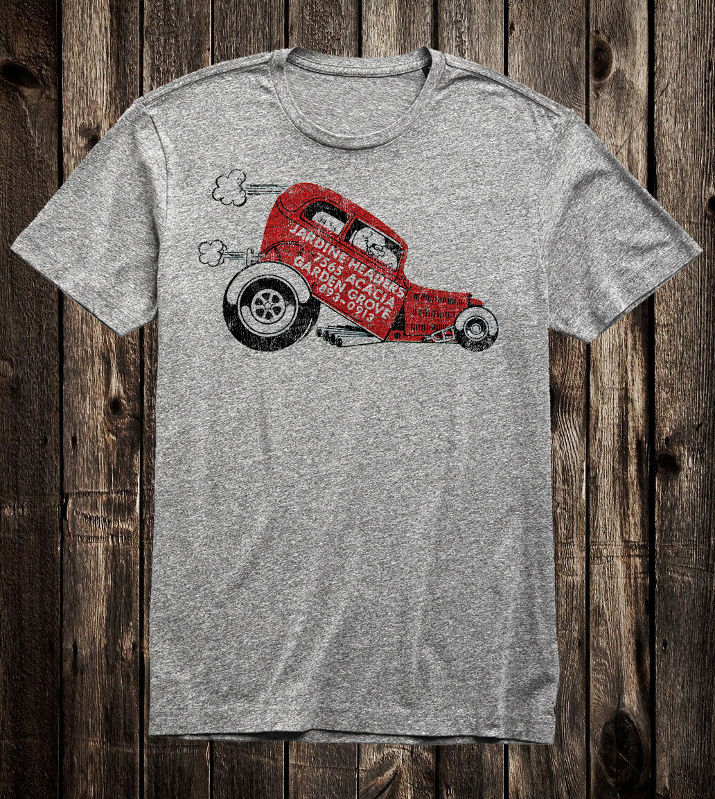 Hot Rod Tee T Shirt Drag Race Jardine Headers Racing Speed Shop Dragster