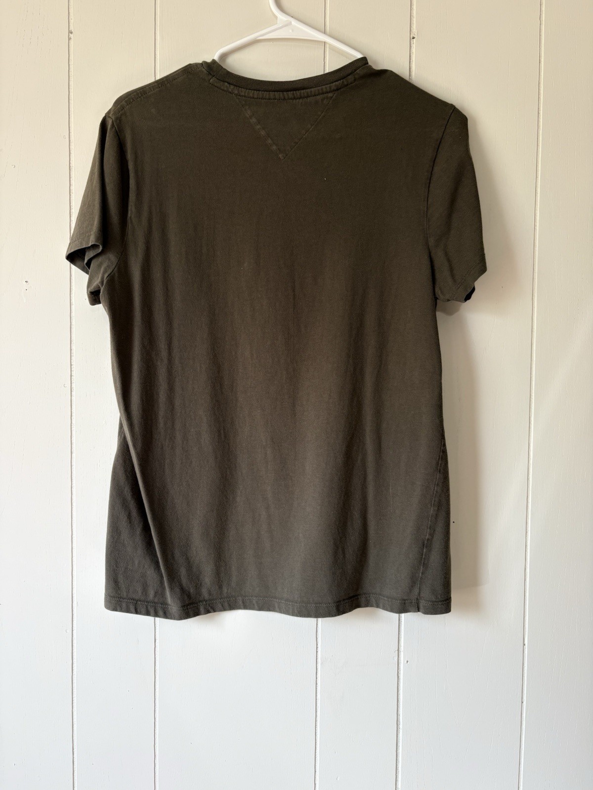 Tommy Hilfiger Mens Navy Green V-Neck Short Sleeve T-Shirt Custom Fit XS