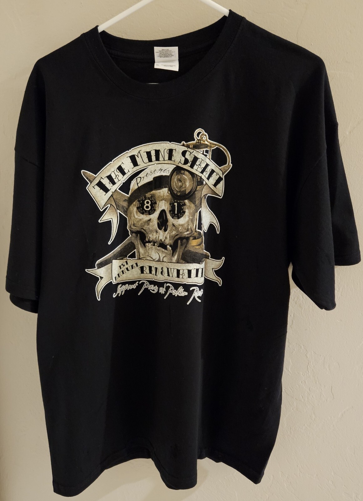 NWOT Poker Run Skull T-Shirt XL in Black